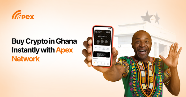 Buy Crypto in Ghana Instantly with Apex Network